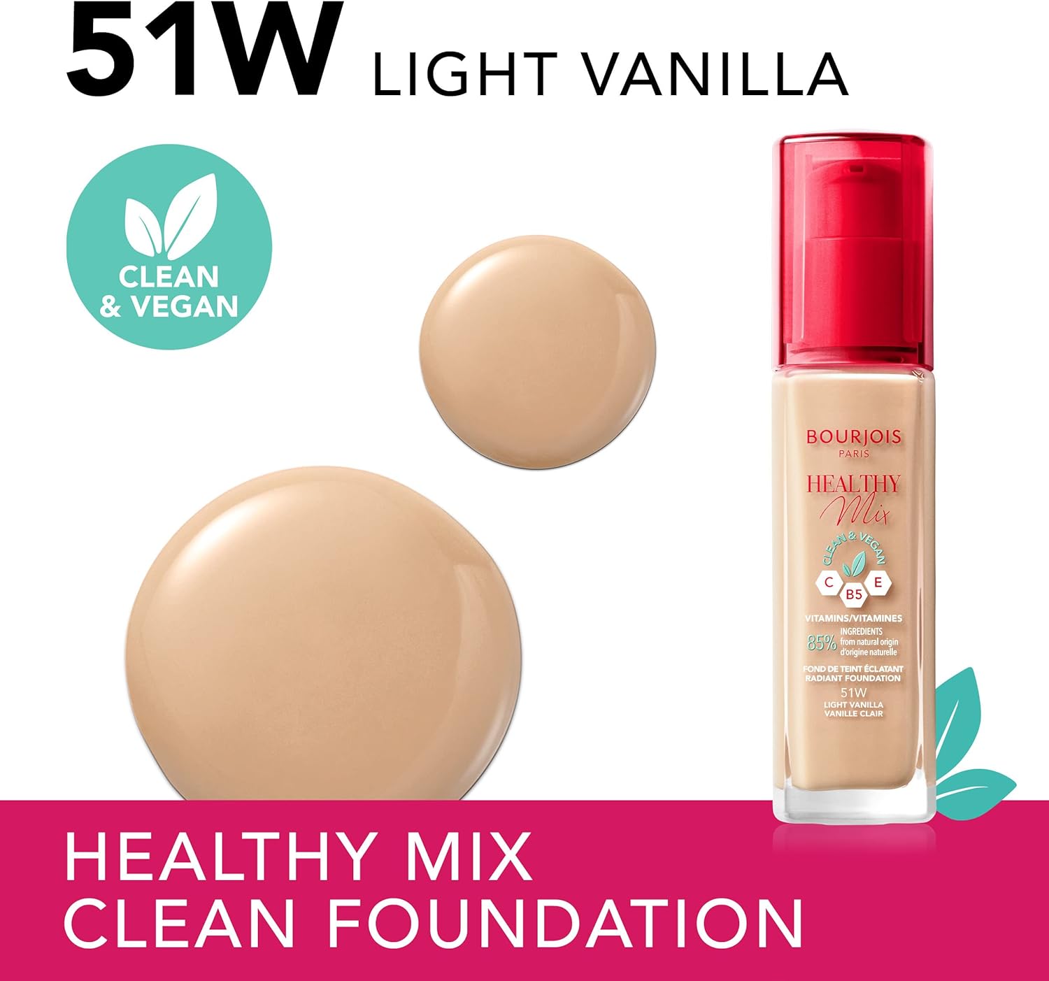 Bourjois Foundation Healthy Mix Clean & Vegan - assorted