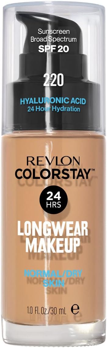 Revlon Foundation ColorStay N/D Skin, 24 hr  SPF 20 Hyaluronic Acid  - Assorted