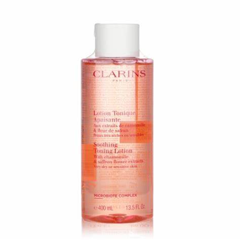 Clarins Toning Lotion, Soothing, With Chamomile & Safron Fl Extract, Very Dry & Sensitive Skin, 400ml