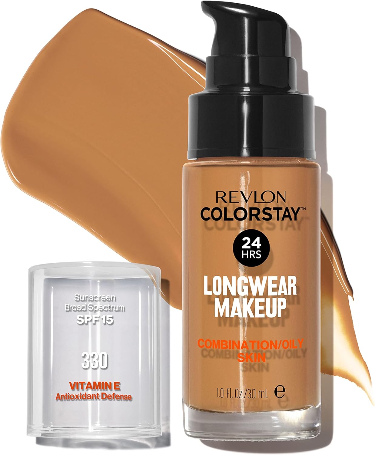 Revlon Foundation ColorStay Combination/Oily Skin, 24 hrs Longwear Makeup SPF 15 Vitamin E - Assorted