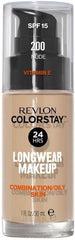 Revlon Foundation ColorStay Combination/Oily Skin, 24 hrs Longwear Makeup SPF 15 Vitamin E - Assorted