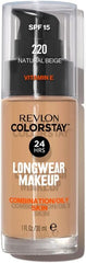 Revlon Foundation ColorStay Combination/Oily Skin, 24 hrs Longwear Makeup SPF 15 Vitamin E - Assorted